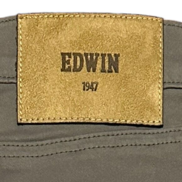 EDWIN Jeans Men's Size 31 Sage Green Maddox Endurance Slim Fit Stretch Mid Rise - Picture 2 of 6